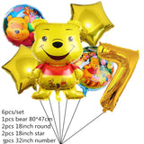 Disney Cartoon Winnie The Pooh Tablecloth Supplies Winnie The Pooh Party Disposable Table Cover Kids Birthday Party Decoration