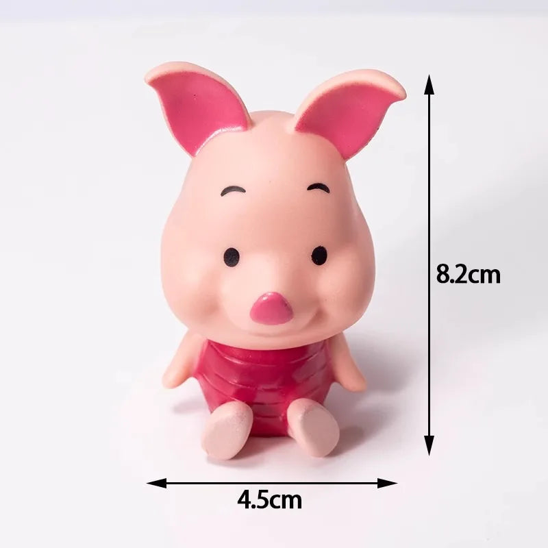 Disney Cartoon Winnie The Pooh Ornaments Cute Animal Dolls Piggy Winnie The Pooh Tigger Cake Baking Decoration Ornaments