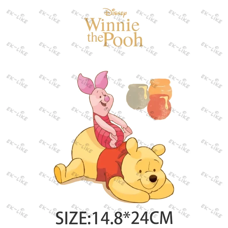 Children's Cartoon Winnie The Pooh Cute Winnie And His Friend Image Ironing Patches Transfer On The Clothes Garment Accessory