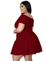 5xl Plus Size Women Clothing Wholesale Summer Outfits Crop Tops and Pleated Skirt Tracksuit Sweet Dress Suits Dropshipping