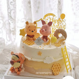 Disney Cartoon Winnie The Pooh Ornaments Cute Animal Dolls Piggy Winnie The Pooh Tigger Cake Baking Decoration Ornaments