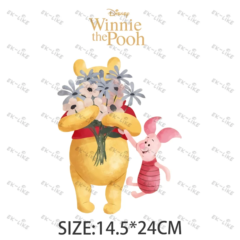 Children's Cartoon Winnie The Pooh Cute Winnie And His Friend Image Ironing Patches Transfer On The Clothes Garment Accessory