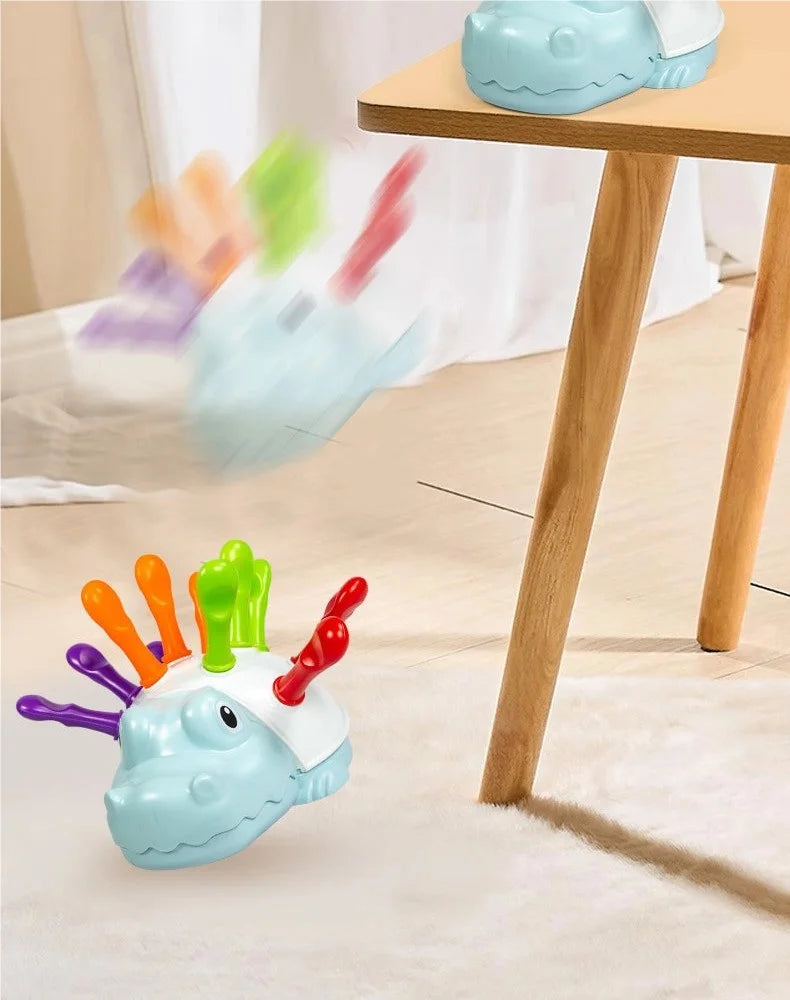 Children's Educational Toys Include Crocodile Inserts, Color and Number Matching, and Finger Fine Movement Exercises to Increase Children's Visual Perception of Color