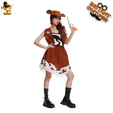Women Cowboy Dress Western Cosgirl Costumes Adult Fancy Dress Up Carnival Masquerade Cosplay Party Outfits