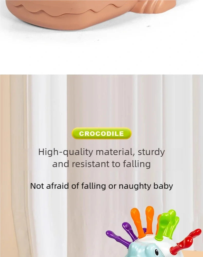 Children's Educational Toys Include Crocodile Inserts, Color and Number Matching, and Finger Fine Movement Exercises to Increase Children's Visual Perception of Color