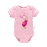 Cute Winnie the Pooh Bear Cartoon Toddler Jumpsuit Baby Girl Boy Black Cotton Clothes Kawaii Summer Newborn Baby Romper