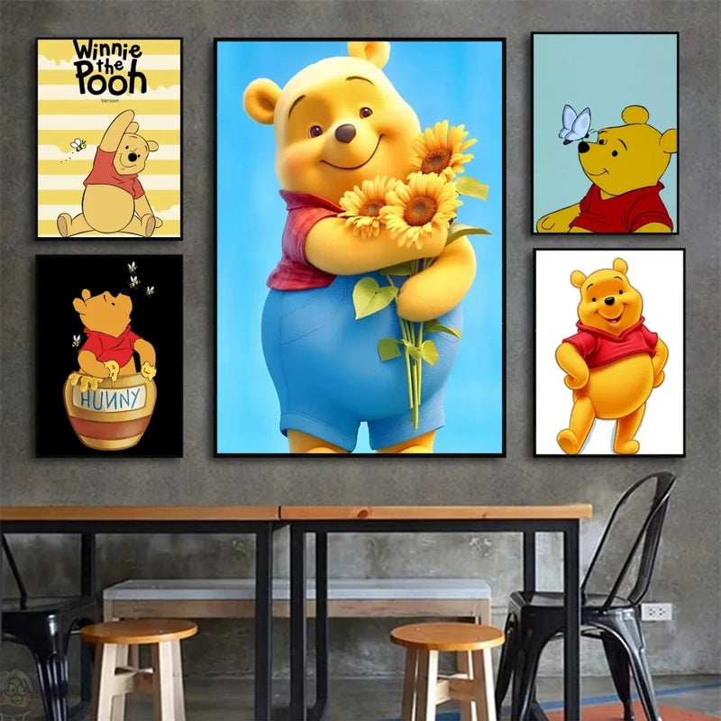 1pc Winnie the Pooh Poster Poster Art Print Bar Living Room Furniture Decor