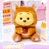 Original Winnie The Pooh Naughty Party Vinyl Face Doll Blind Box Cute Puffy Figurine Collectible Toy Kawaii Girl Birthday Gift