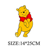 Winnie the Pooh Bear Cartoon Patches for Clothes Heat Transfer Thermal Stickers DIY Kids T shirt Iron on for Women Appliqued