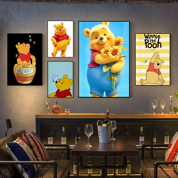 1pc Winnie the Pooh Poster Poster Art Print Bar Living Room Furniture Decor