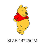 Winnie the Pooh Bear Cartoon Patches for Clothes Heat Transfer Thermal Stickers DIY Kids T shirt Iron on for Women Appliqued