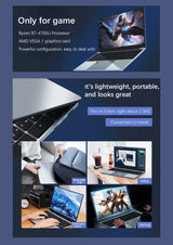 Ultrabook Laptop 15.6 inch AMD R7 4700U Backlit Keyboard Windows11 32GB DDR4 2TB Fingerprint Unlock Gaming Laptop Computer