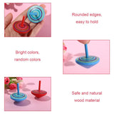Toys Educational Game Peg-Top Desktop Toys Wooden Rotate Gyro Woode Spinning Top Toy Desktop Spinning Top Wooden Gyro Toys