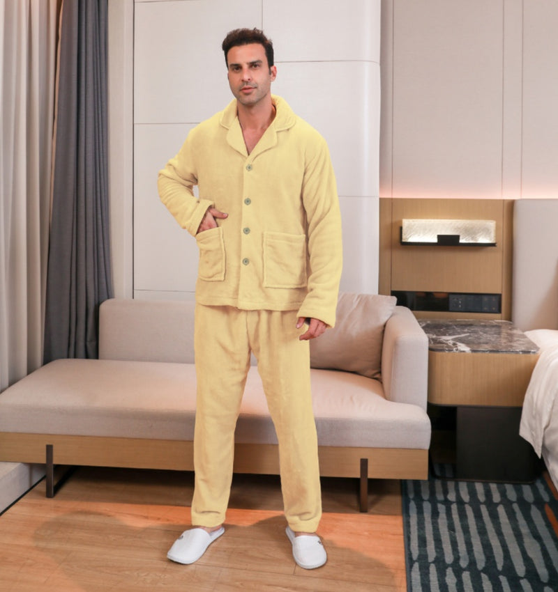 Conjunto de pijama de terciopelo para hombre 