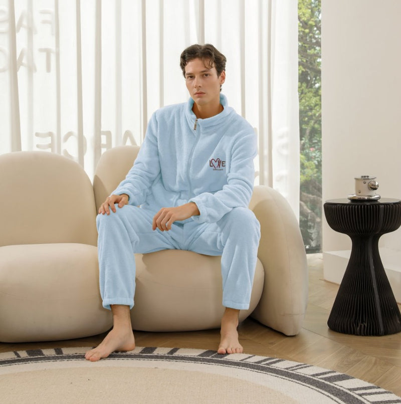 Conjunto de pijama de terciopelo para hombre 