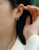 Return To Simplicity - Fashionable, Trendy And Affordable Jewelry Set With Moissanite S925 Sterling Silver And Platinum-plated Stud Earrings