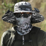 2025 3 piezas nuevo ventilador solar gorra de pesca al aire libre - gorra de protección solar con ventilador gorra de ventilador solar ventilador de doble potencia gorra de pesca al aire libre solar 