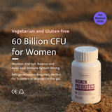 Probióticos vaginales para mujeres, pastillas para equilibrar el pH, prebióticos para la salud intestinal femenina, cápsulas de 60 mil millones de UFC, apoyo para el tracto urinario digestivo.