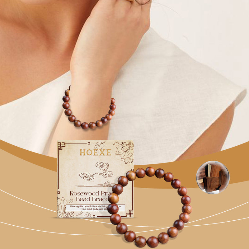 Hoexe Rosewood Bracelet Unisex Everyday Decoration With Rosewood Bracelet Beading