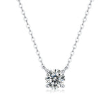 My Heart Will Last Forever - Affordable Diamond Jewelry Necklace Pendant Set With 1-carat And 2-carat Moissan Diamonds, S925 Sterling Silver And Platinum Plating. Fashionable And Trendy Jewelry