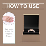 Hoexe Rose Gold Ring Women's Light Luxury Rose Gold Ornament Ring Exquisite And Versatile Niche Ring