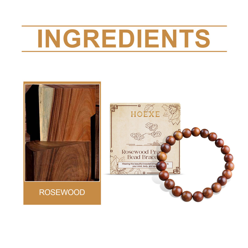 Hoexe Rosewood Bracelet Unisex Everyday Decoration With Rosewood Bracelet Beading