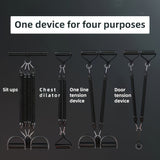 A Set Of Adjustable Resistance Tension Bands With Foot Pedals And Handles, High Resistance Level, Anti Fall, Suitable For Fitness Training, Body Stretching, And Abdominal Muscle Exercises