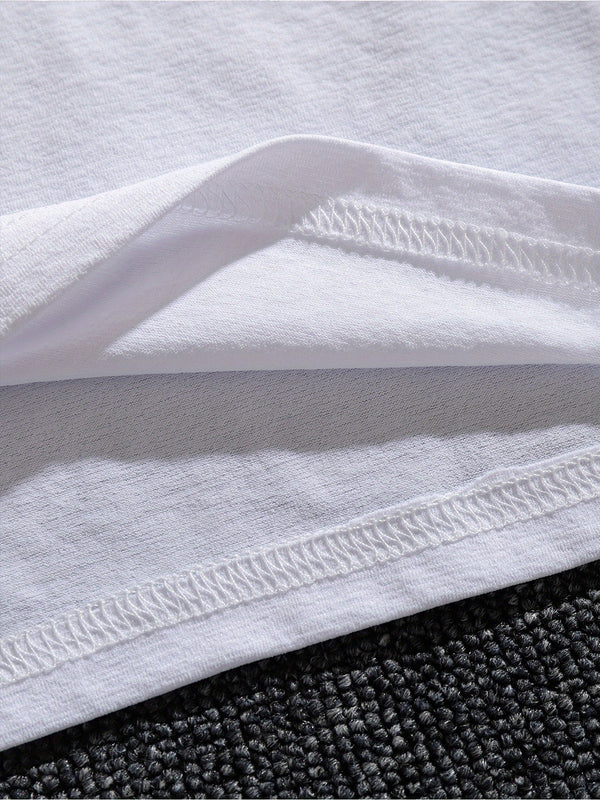 Camiseta blanca para hombre, moderna, holgada, informal, de verano, con personalidad, estilo urbano, hip hop. 