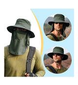 Sombrero de ala ancha con protección UV para senderismo, camping, pesca y safari para hombre