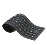 Waterproof Silicone Keyboard Foldable Flexible USB Dustproof DirtProof Full Size