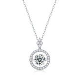 Touch - A Fashionable And Trendy Jewelry Necklace Pendant Set With 1-carat Moissanite S925 Sterling Silver And Platinum Plating