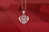With You In My Heart - A Fashionable And Trendy Jewelry Necklace Pendant Set With 0.5-carat Moissanite S925 Sterling Silver And Platinum Plating