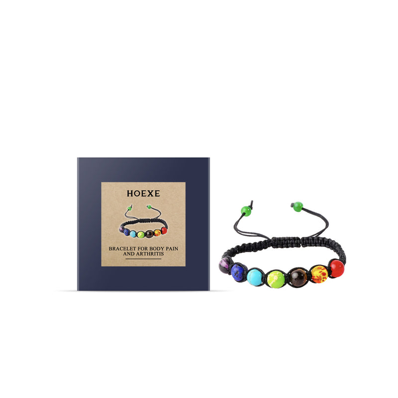 Hoexe Bracelet Minimalist Accessories With Glass Bead Wheel Yoga Portable Accessories Beaded Bracelet