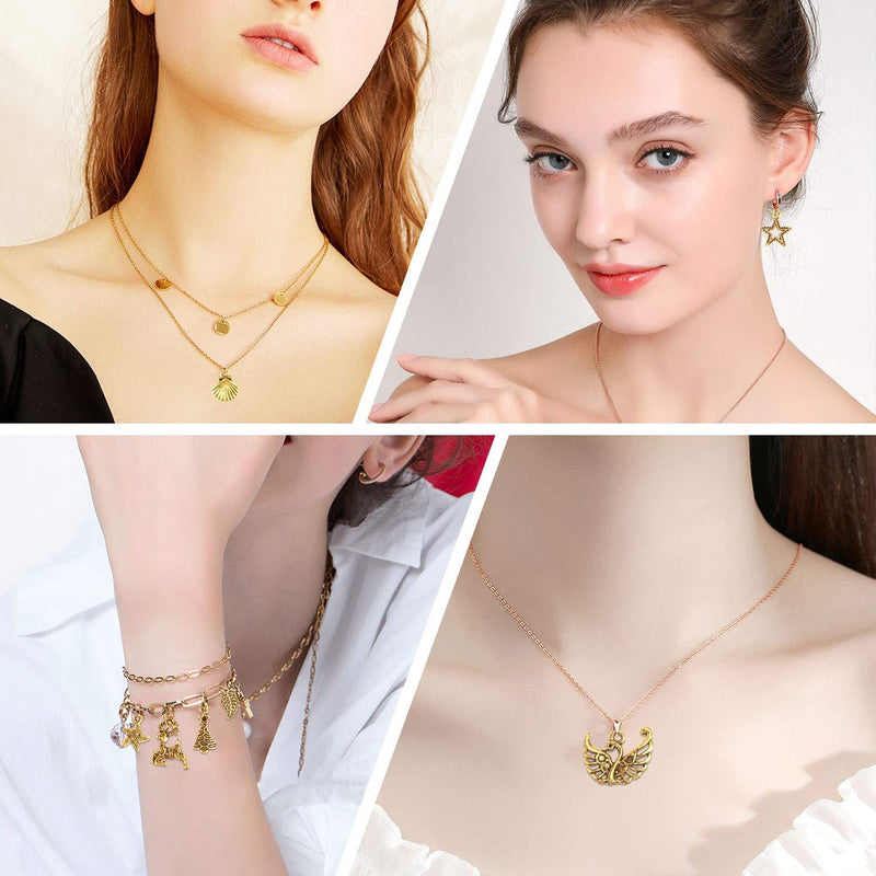 200Pcs Gold Charms Bulk Antique Gold Charms For Jewelry Making Charm Bracelet Necklace Earrings DIY Craft Making-Selling On Amazon Is Prohibited