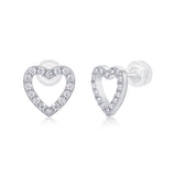 From The Heart - Fashionable, Trendy And Affordable Jewelry With Moissanite S925 Sterling Silver And Platinum-plated Stud Earrings