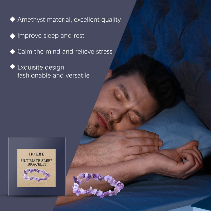 Hoexe Decorative Bracelet Everyday Statement Fashion Versatile Nighttime Simple Portable Decorative Amethyst Bracelet