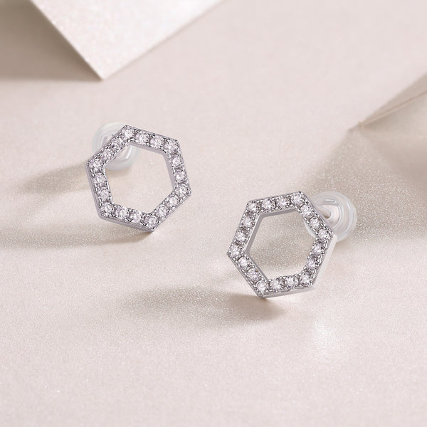 Empowering The Future - Fashionable, Trendy And Affordable Jewelry With Moissanite S925 Sterling Silver And Platinum-plated Stud Earrings
