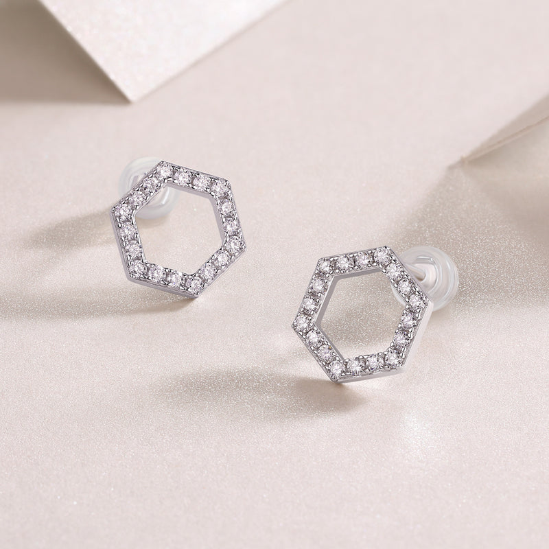 Empowering The Future - Fashionable, Trendy And Affordable Jewelry With Moissanite S925 Sterling Silver And Platinum-plated Stud Earrings