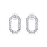 Return To Simplicity - Fashionable, Trendy And Affordable Jewelry Set With Moissanite S925 Sterling Silver And Platinum-plated Stud Earrings