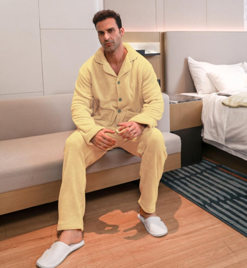 Conjunto de pijama de terciopelo para hombre 